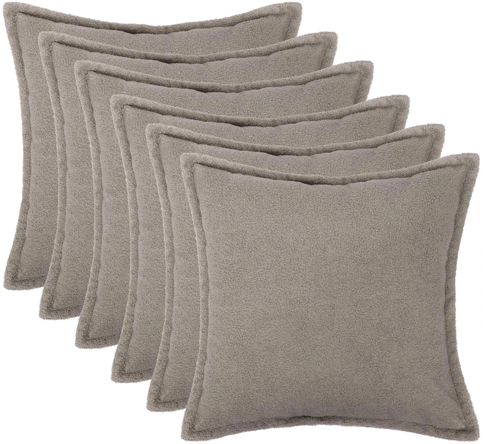 Pagalvėlės užvalkalas 6 pcs HOUTEN Šviesiai pilka 65 x 65 cm