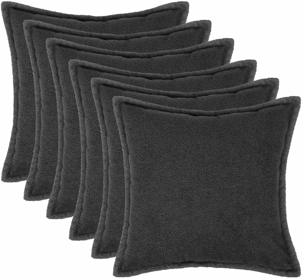 Pagalvėlės užvalkalas 6 pcs HOUTEN Tamsiai pilka 50 x 50 cm