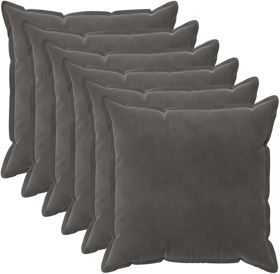 Pagalvėlės užvalkalas 6 pcs HOUTEN Tamsiai pilka 55 x 55 cm
