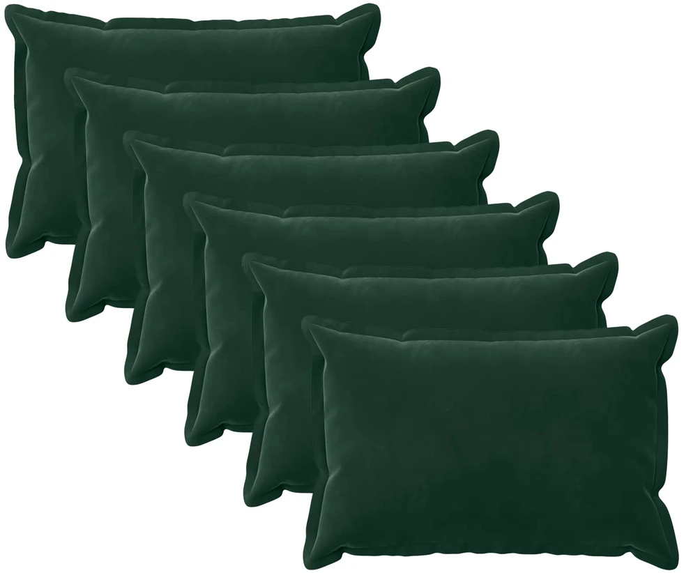 Pagalvėlės užvalkalas 6 pcs HOUTEN Tamsiai žalia 50 x 80 cm