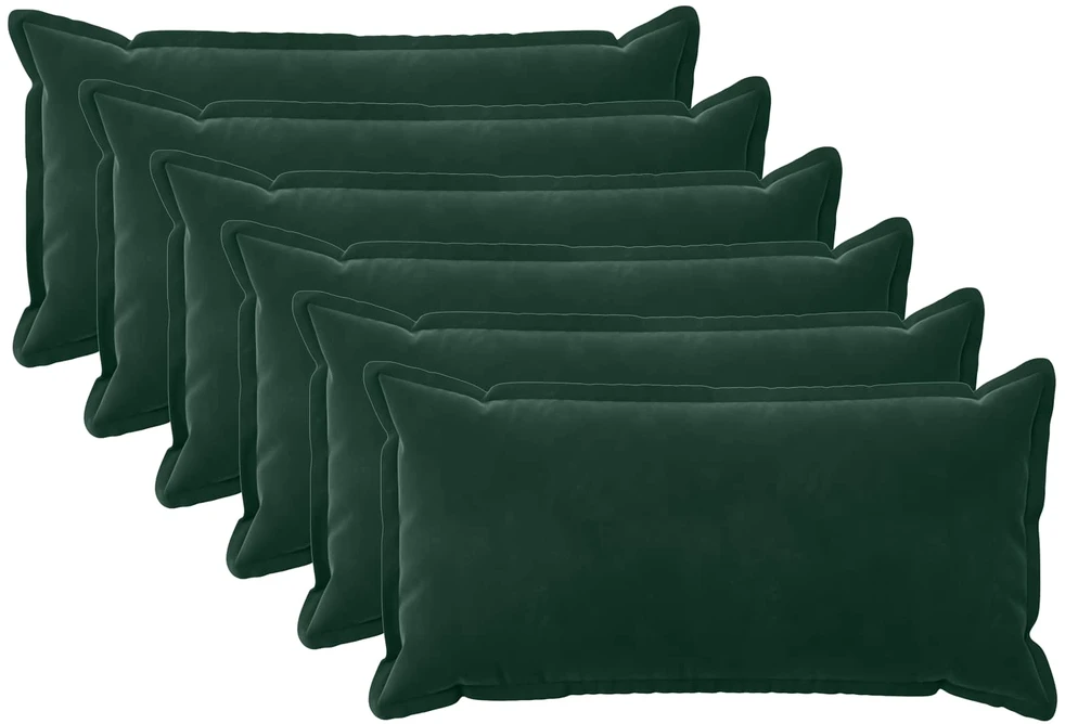 Pagalvėlės užvalkalas 6 pcs HOUTEN Tamsiai žalia 40 x 80 cm
