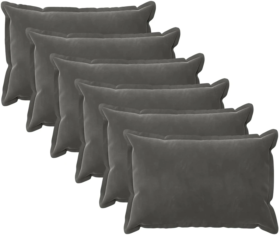 Pagalvėlės užvalkalas 6 pcs HOUTEN Tamsiai pilka 50 x 80 cm