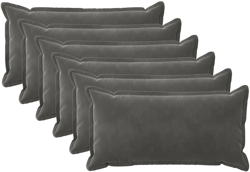 Pagalvėlės užvalkalas 6 pcs HOUTEN Tamsiai pilka 40 x 70 cm