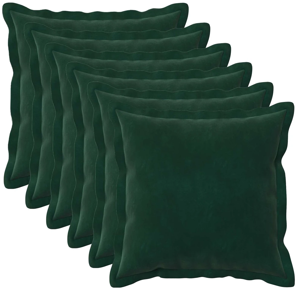 Pagalvėlės užvalkalas 6 pcs HOUTEN Tamsiai žalia 40 x 40 cm
