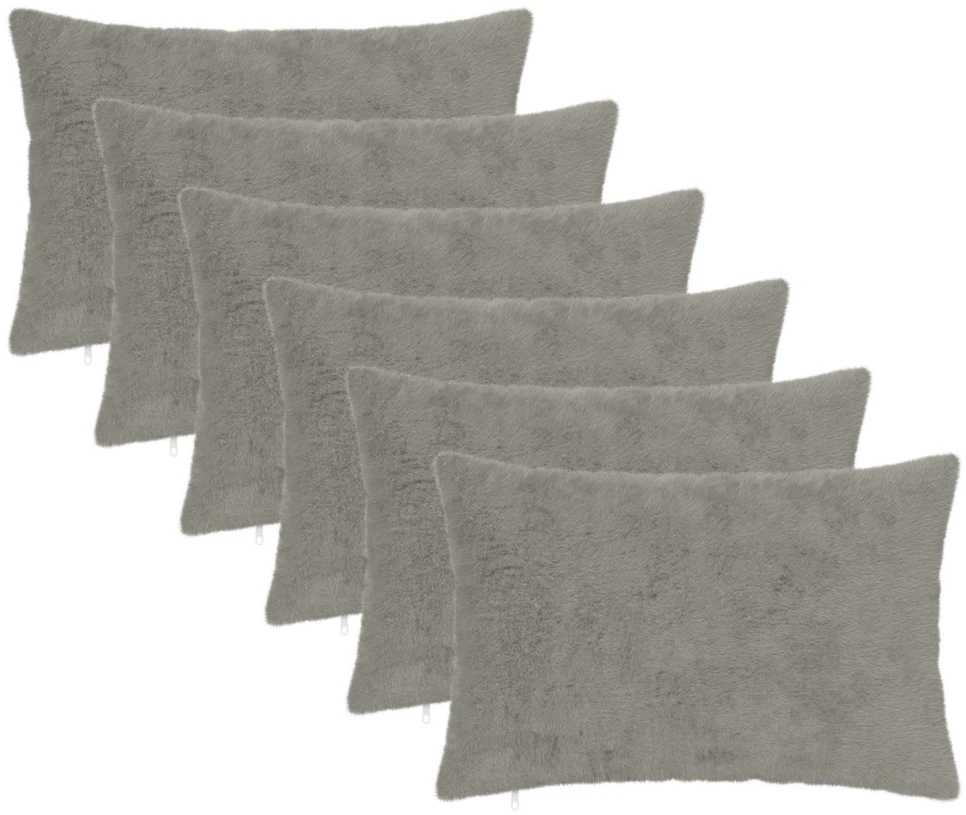 Pagalvėlės užvalkalas 6 vnt. HEERLEN Šviesiai pilka 40 x 60 cm