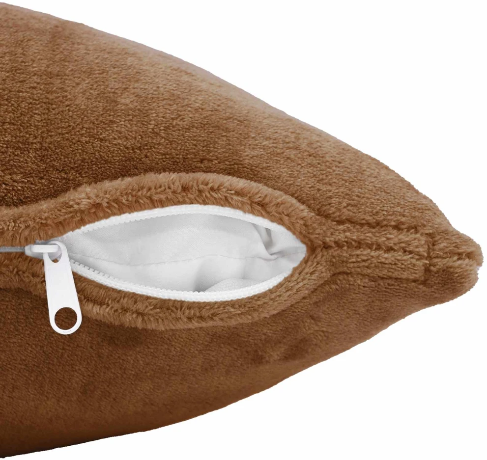 Pagalvėlės užvalkalas 6 vnt. HEERLEN Šviesiai rudas 65 x 65 cm