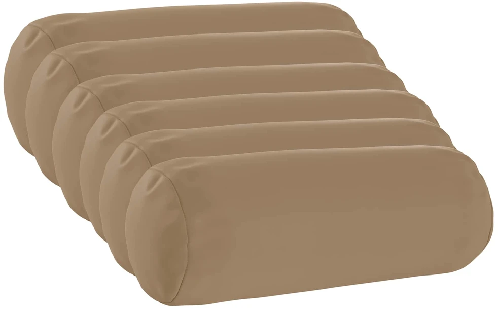 Pagalvėlės užvalkalas 6 vnt. HEERLEN Taupe Ø 15 x 40 cm