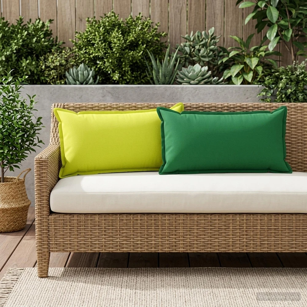 Pagalvėlės užvalkalas 6 vnt. HOUTEN Ryškiai žalia 40 x 80 cm