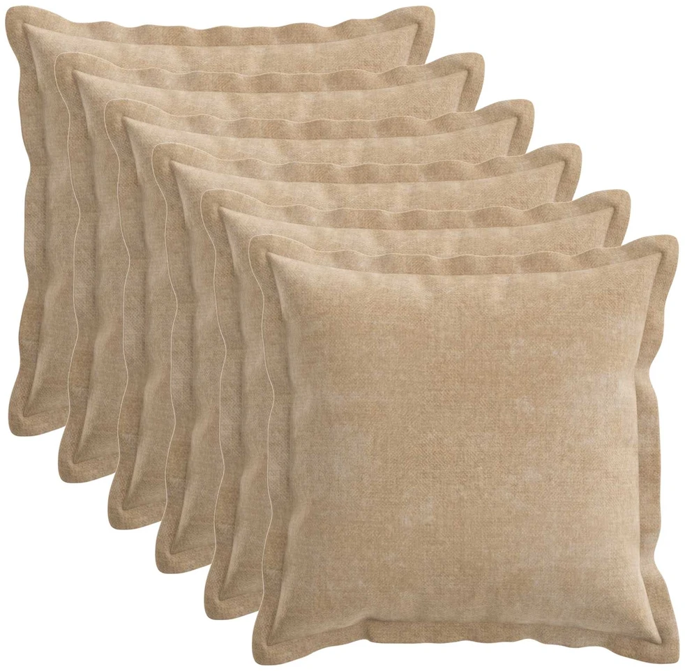 Pagalvėlės užvalkalas 6 vnt. HOUTEN Taupe 50 x 50 cm