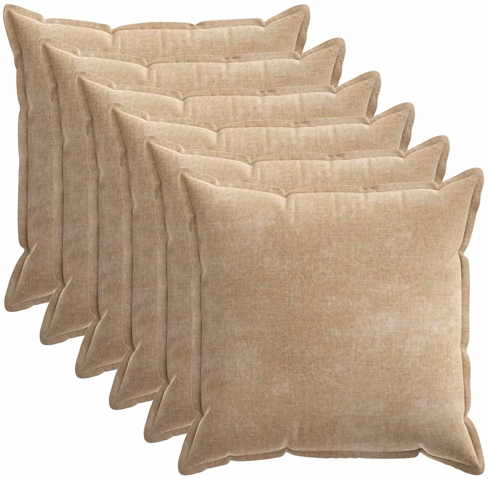 Pagalvėlės užvalkalas 6 vnt. HOUTEN Taupe 80 x 80 cm