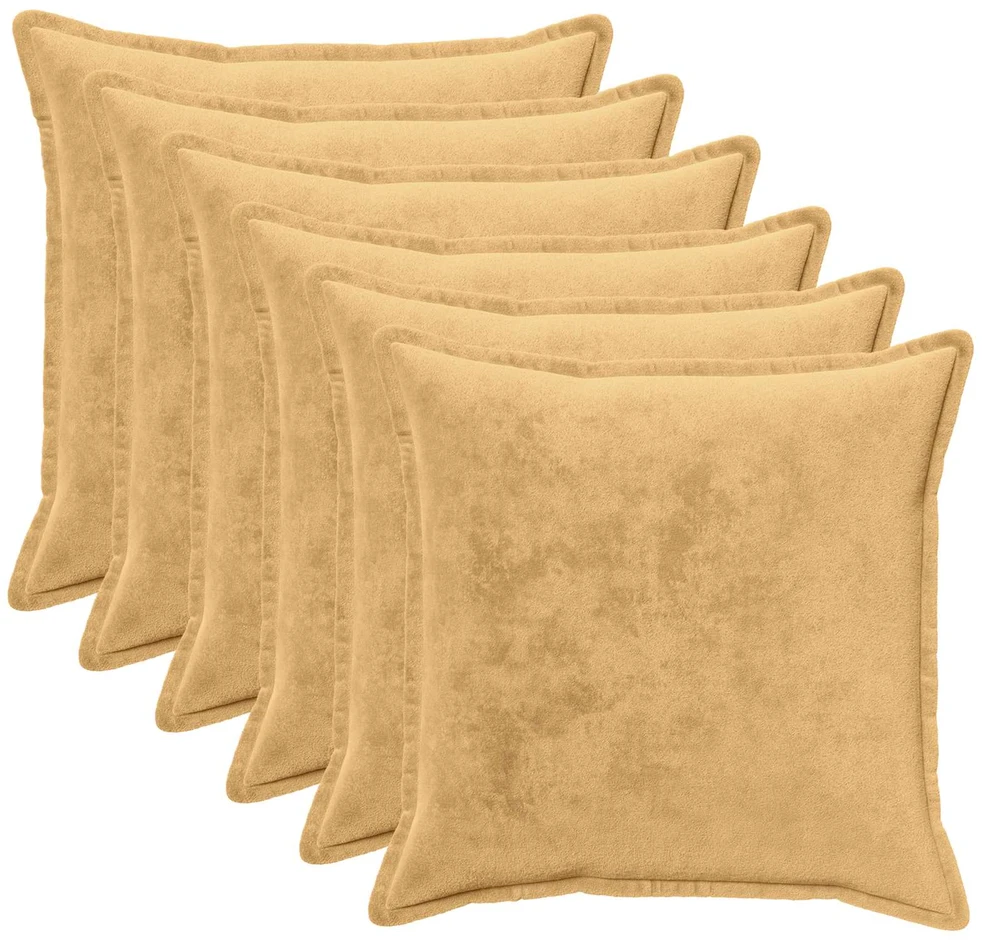 Pagalvėlės užvalkalas 6 vnt. HOUTEN Taupe 65 x 65 cm Flanelė