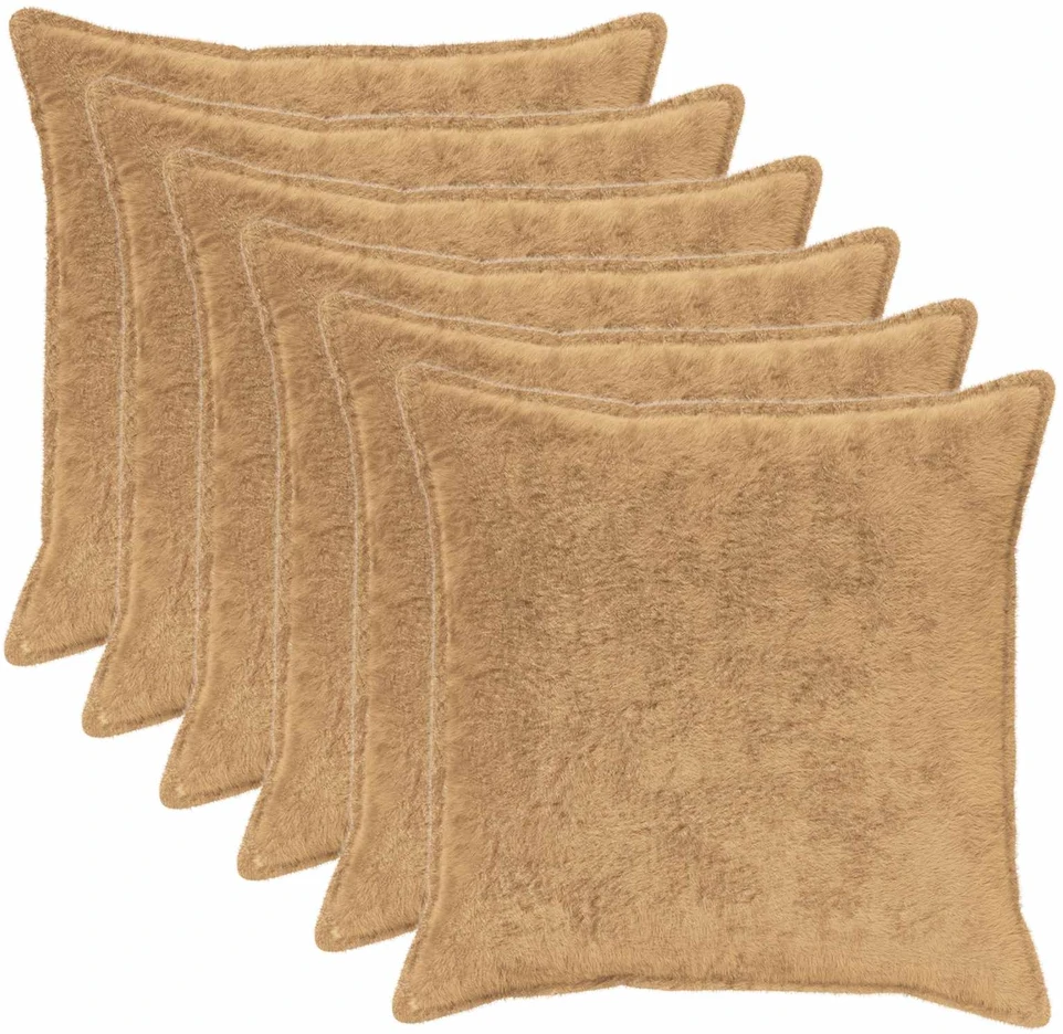 Pagalvėlės užvalkalas 6 vnt. HOUTEN Taupe 60 x 60 cm