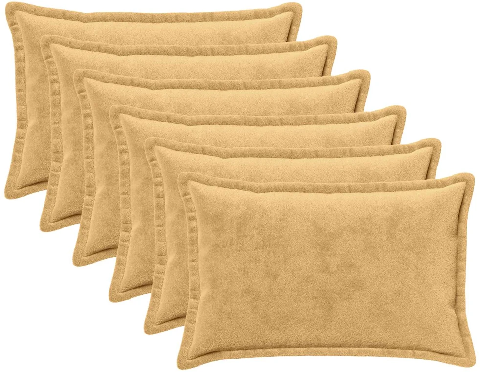 Pagalvėlės užvalkalas 6 vnt. HOUTEN Taupe 30 x 50 cm Flanelė