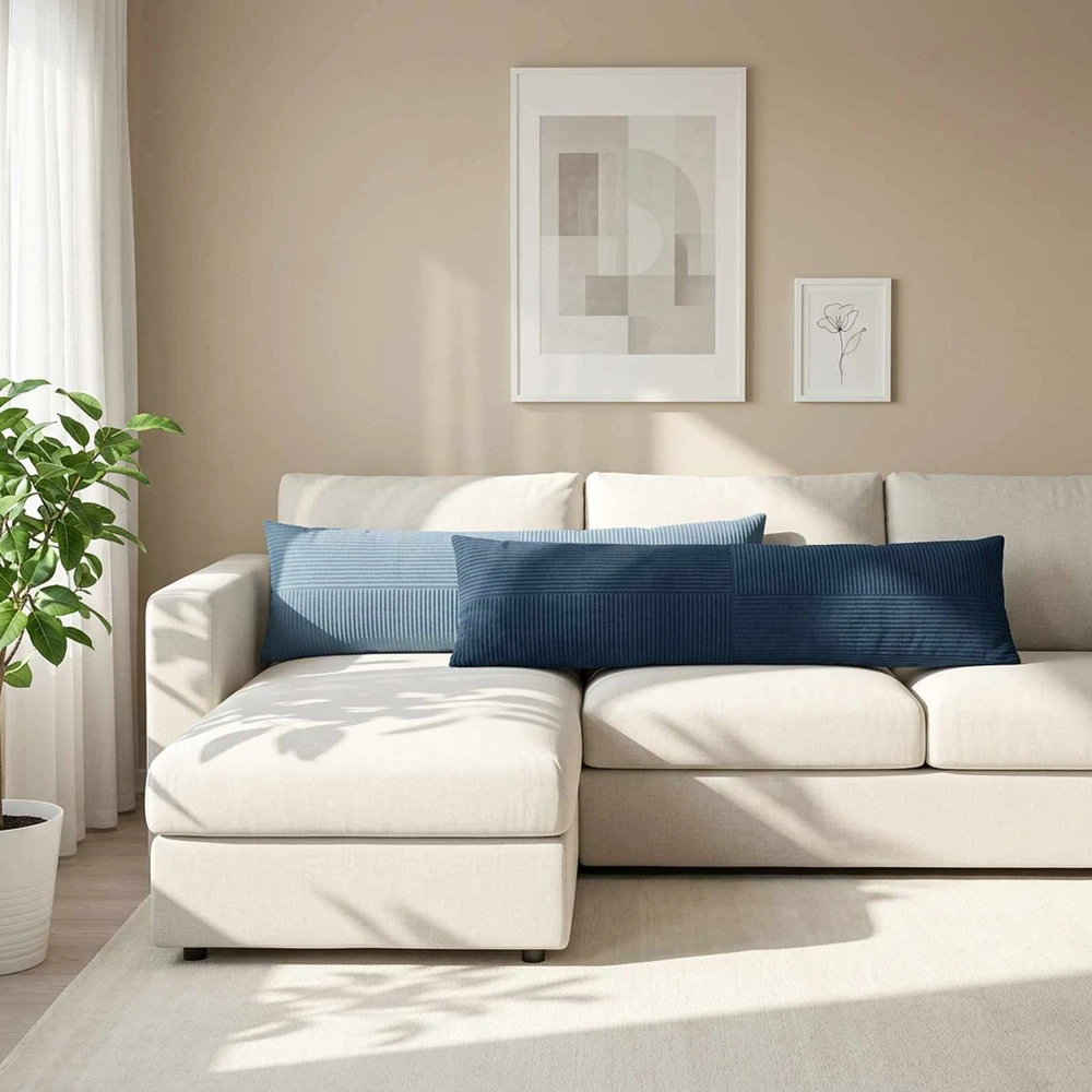 Pagalvėlės užvalkalas ALMELO Jūrinė mėlyna 40 x 145 cm