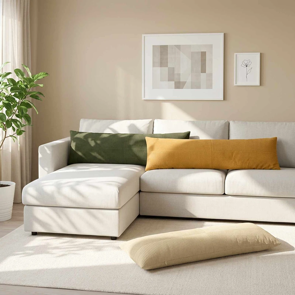 Pagalvėlės užvalkalas ALMELO Pilkai žalia 40 x 145 cm mančester