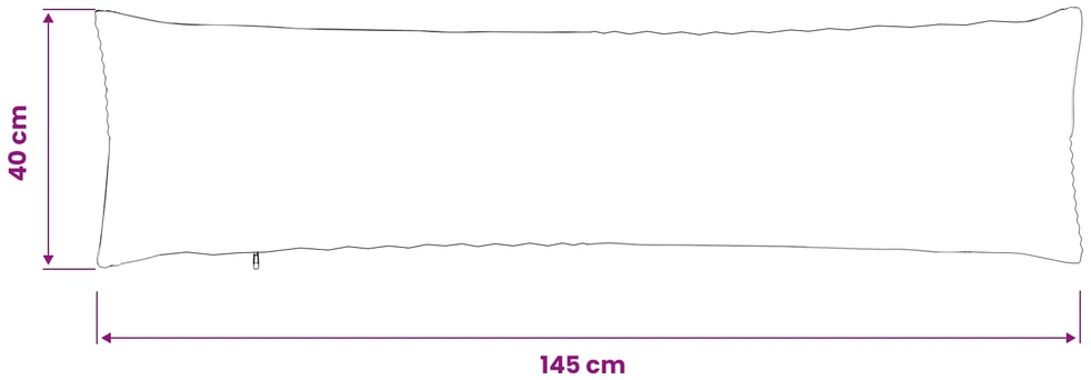 Pagalvėlės užvalkalas ALMELO Ruda 40 x 145 cm mančester