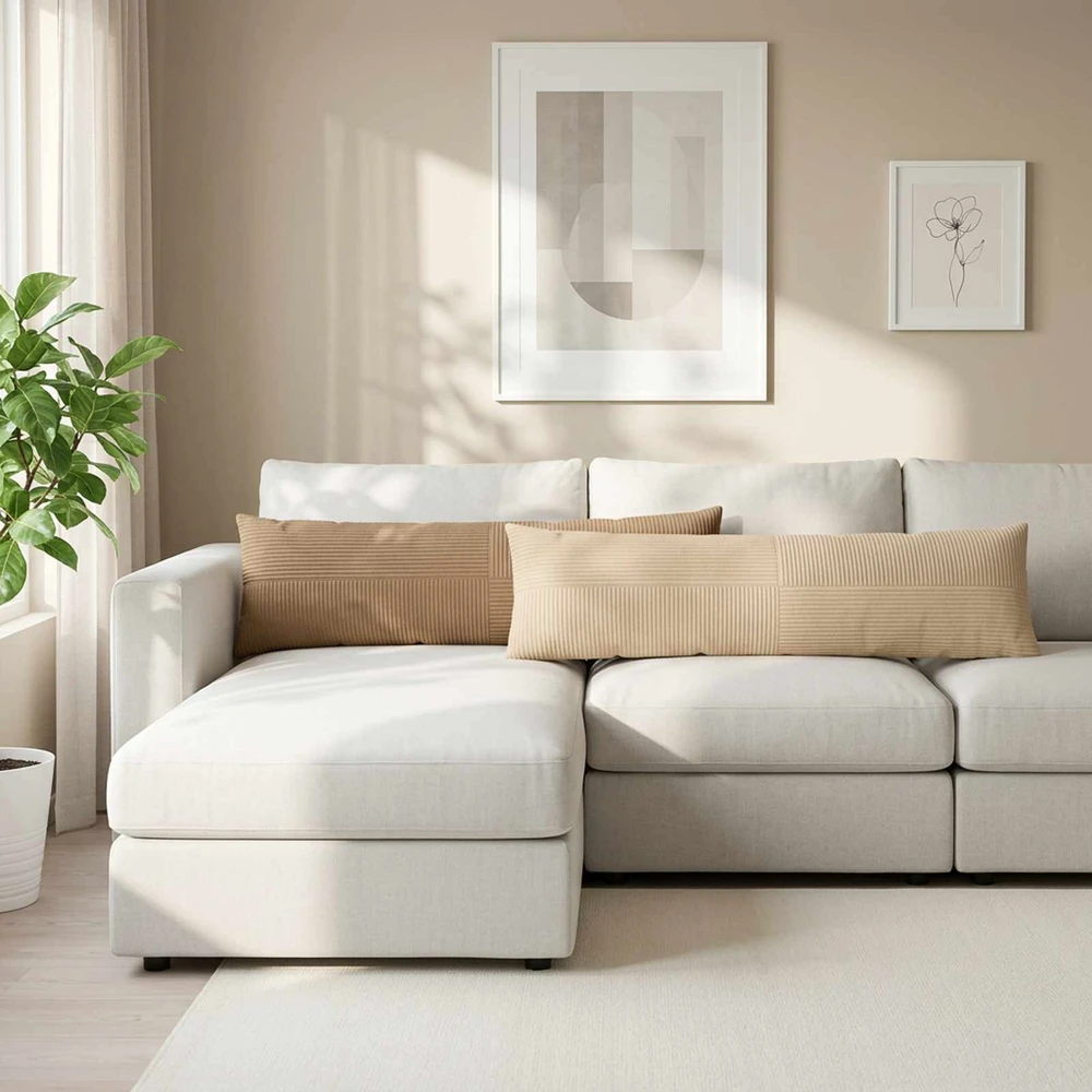 Pagalvėlės užvalkalas ALMELO Ruda 40 x 145 cm mančester