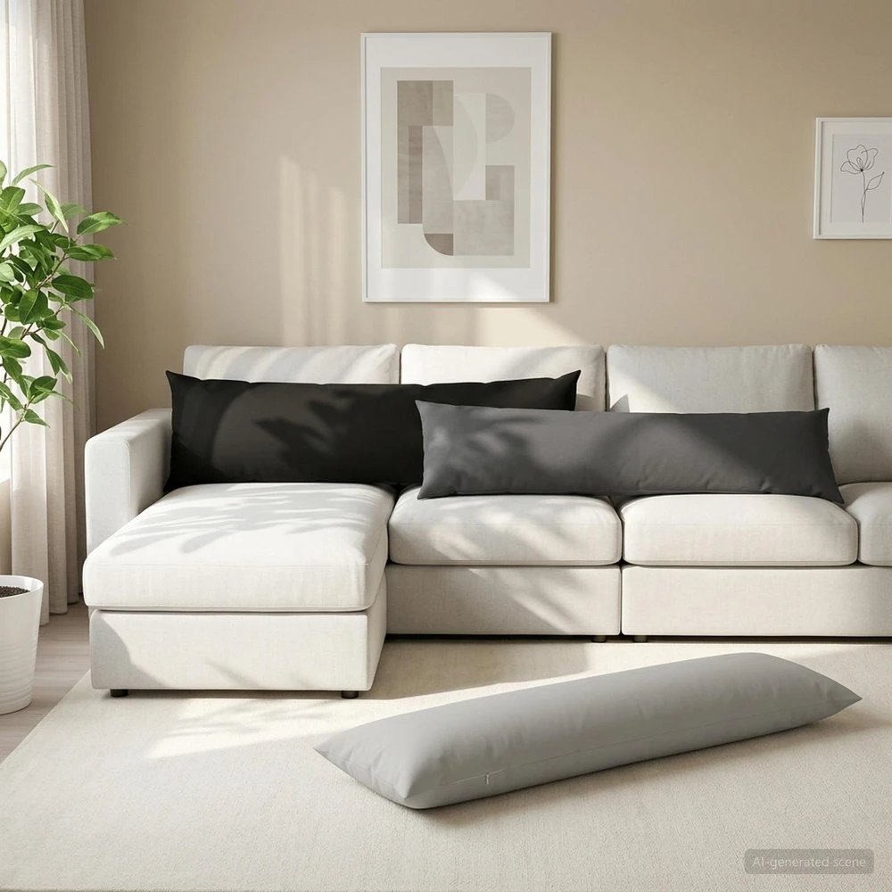 Pagalvėlės užvalkalas HEERLEN Antracito 40 x 145 cm Poliesteris