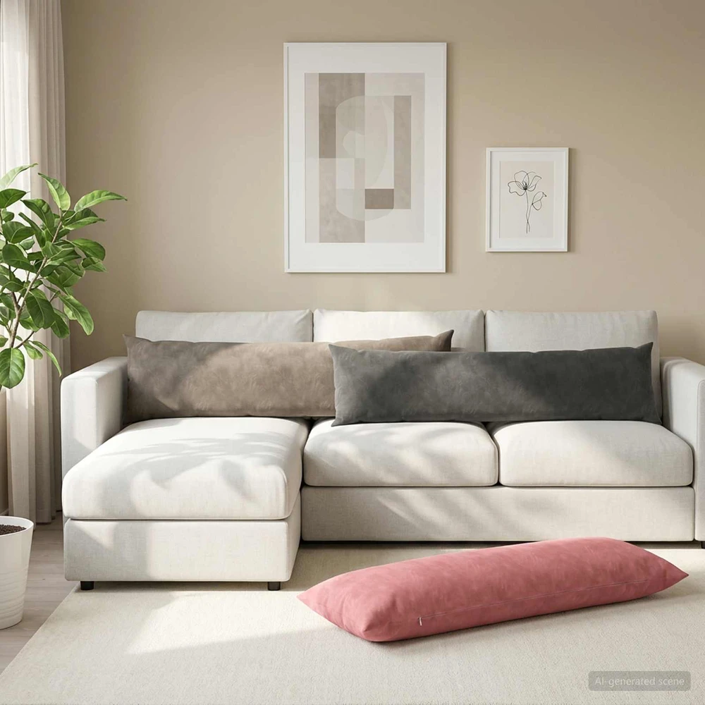 Pagalvėlės užvalkalas HEERLEN Rožinė 40 x 145 cm Aksomas