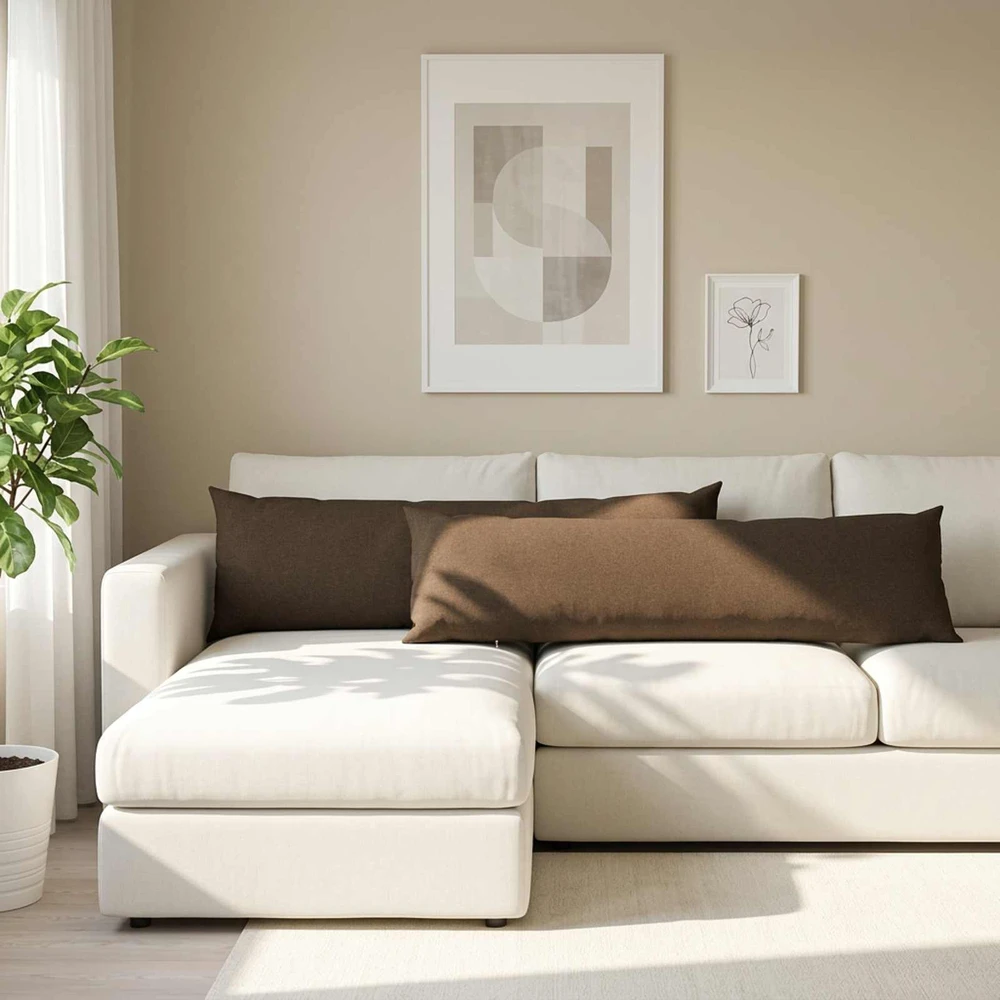 Pagalvėlės užvalkalas HEERLEN Ruda 40 x 145 cm Audinys