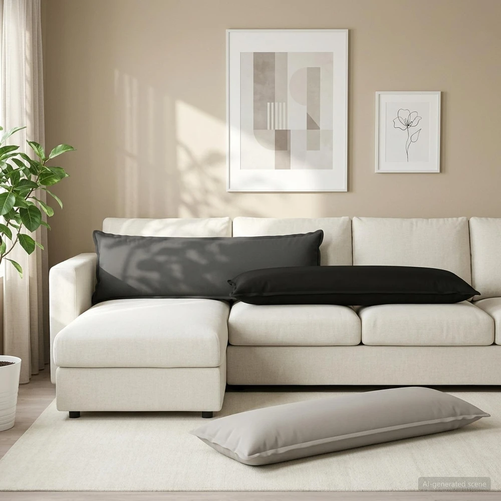 Pagalvėlės užvalkalas HOUTEN Juoda 40 x 145 cm Poliesteris