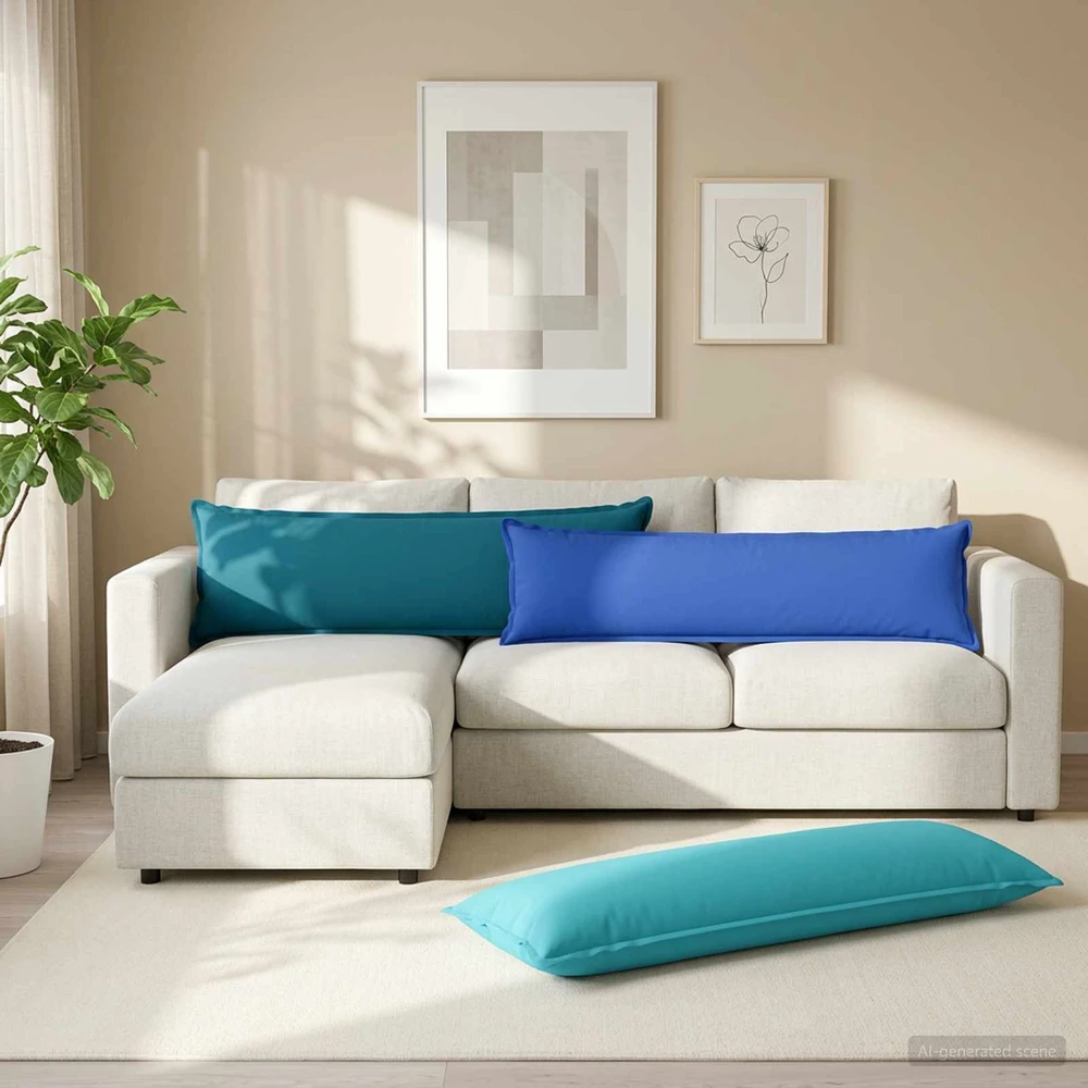 Pagalvėlės užvalkalas HOUTEN Karališka mėlyna 40 x 145 cm