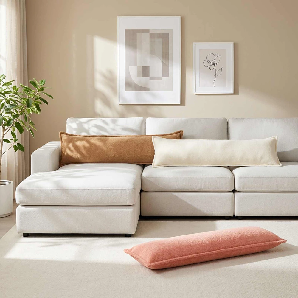 Pagalvėlės užvalkalas HOUTEN Smėlio 40 x 145 cm Bouclé