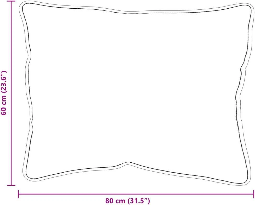 Pagalvė 2 vnt. 80 x 60 x 20 cm Poliesteris Balta