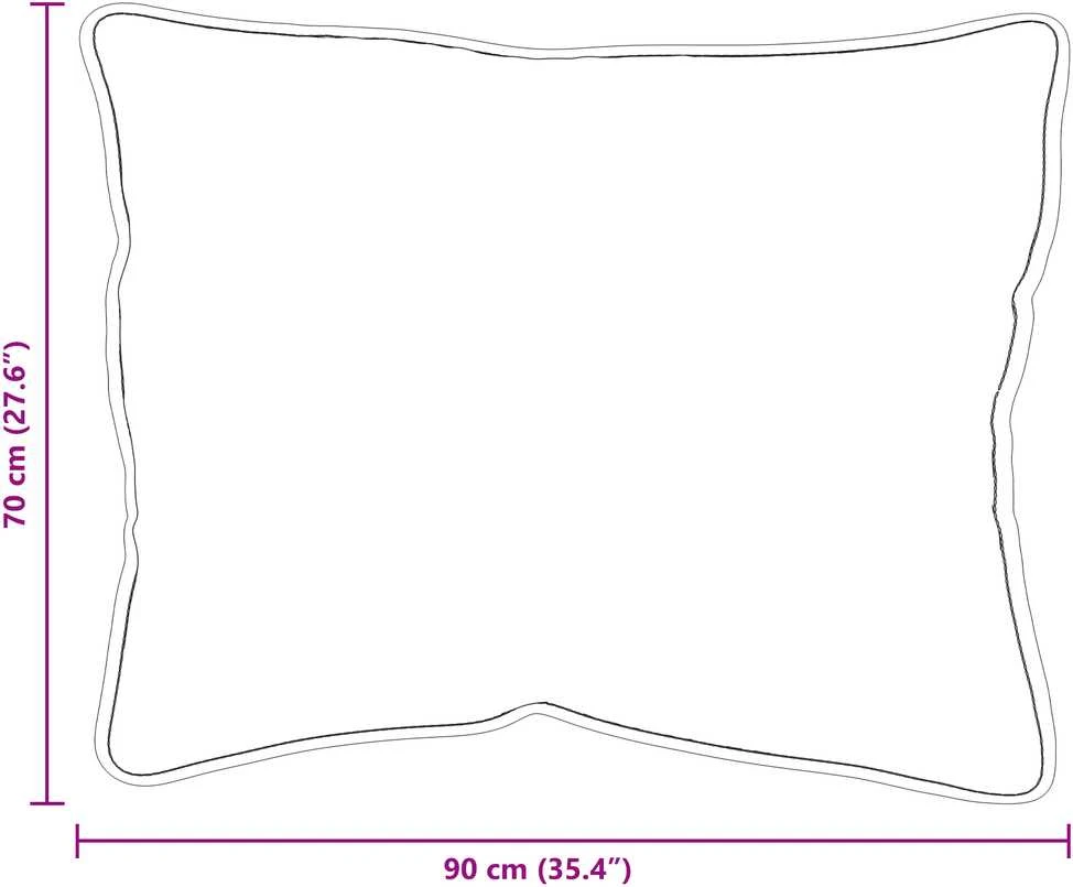 Pagalvė 2 vnt. 90 x 70 x 40 cm Poliesteris Balta
