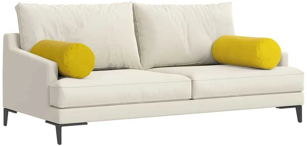 Pagalvės 2 pcs Geltona Ø 25 x 70 cm Kordūrinis audinys
