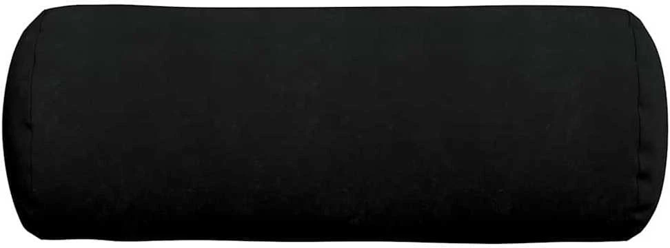 Pagalvės 2 pcs Juoda Ø 25 x 70 cm Mikropluošto audinys