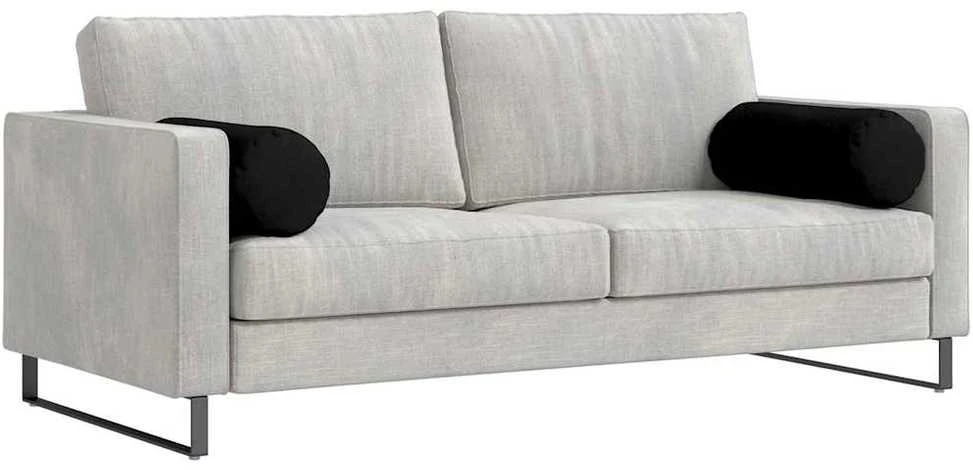 Pagalvės 2 pcs Juoda Ø 25 x 70 cm Mikropluošto audinys