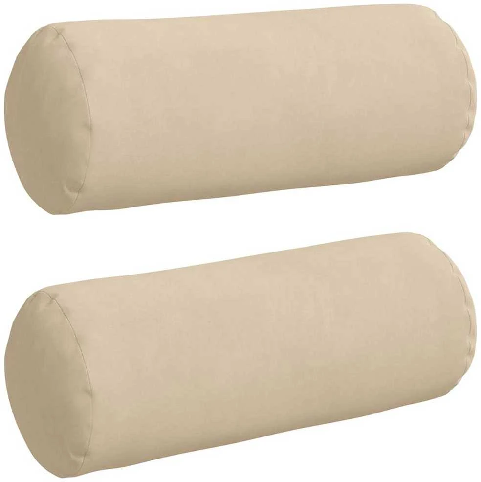 Pagalvės 2 pcs Kreminė Ø 15 x 40 cm Mikropluošto audinys