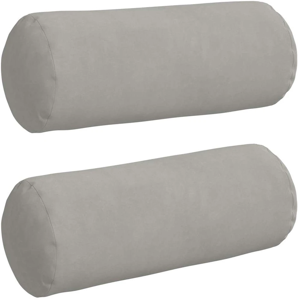 Pagalvės 2 pcs Šviesiai pilka Ø 15 x 40 cm Mikropluošto audinys