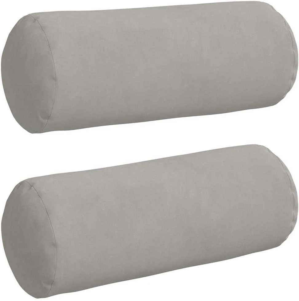Pagalvės 2 pcs Šviesiai pilka Ø 15 x 40 cm Mikropluošto audinys