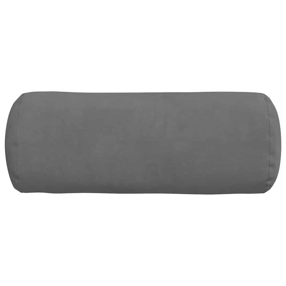 Pagalvės 2 pcs Tamsiai pilka Ø 15 x 40 cm Mikropluošto audinys