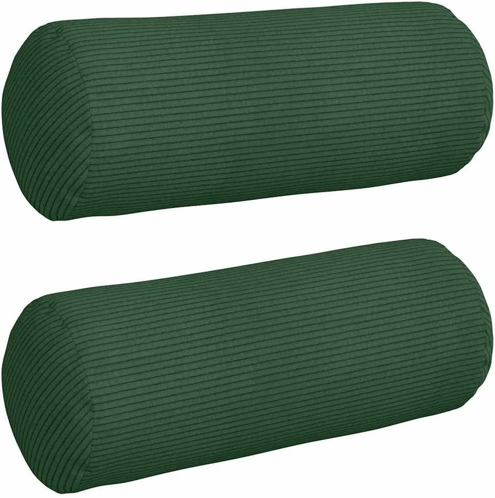 Pagalvės 2 pcs Tamsiai žalia Ø 15 x 40 cm Kordūrinis audinys