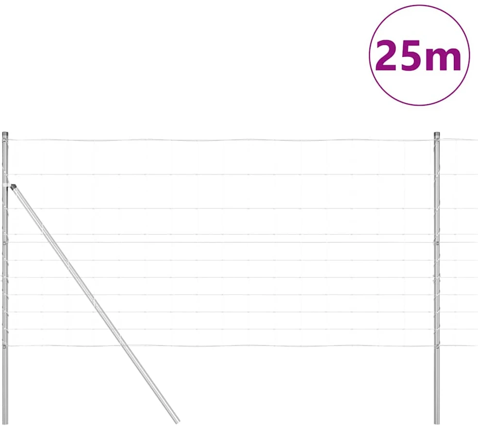Pagrindo Suvirintas Vielos Tvora 25 x 1,2 m Sidabrinė Tinklelis