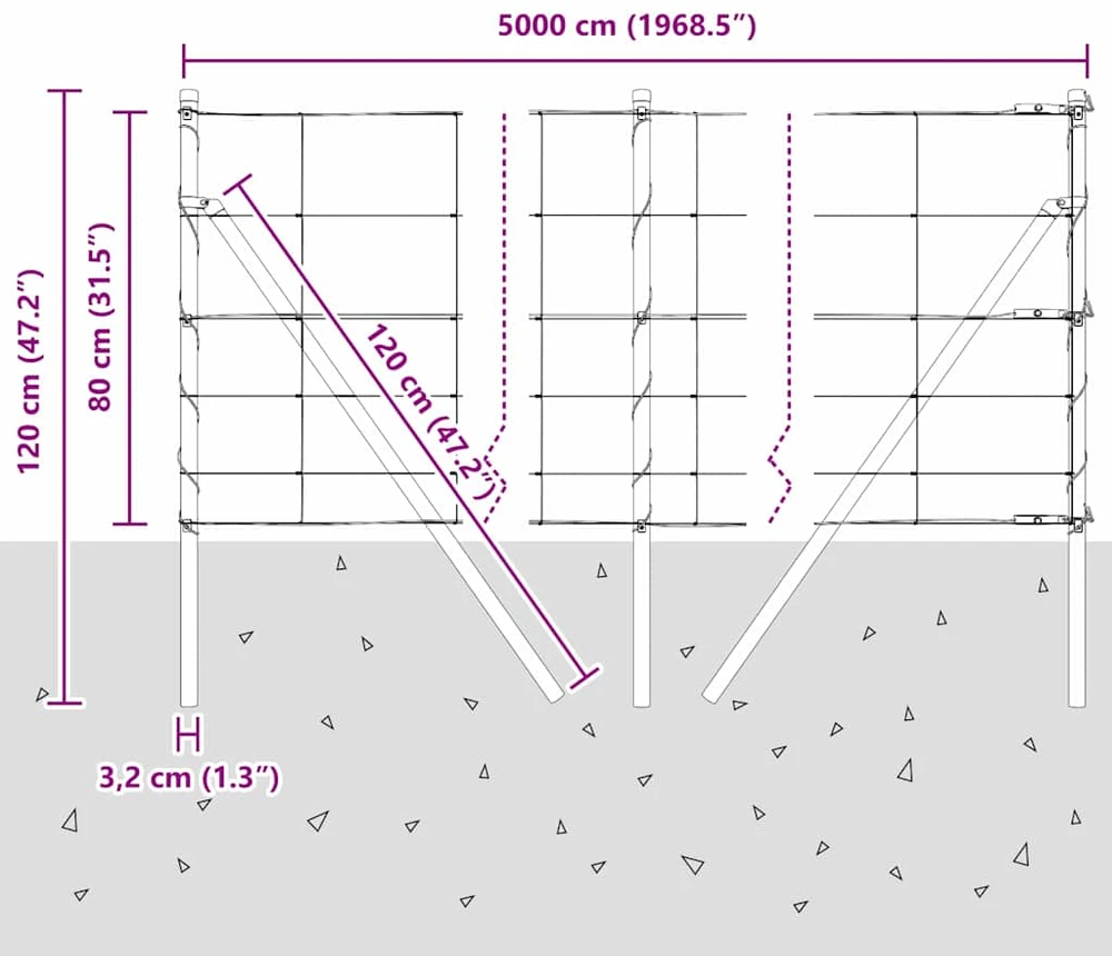 Pagrindo Suvirintas Vielos Tvora 50 x 0,8 m Sidabrinė Tinklelis
