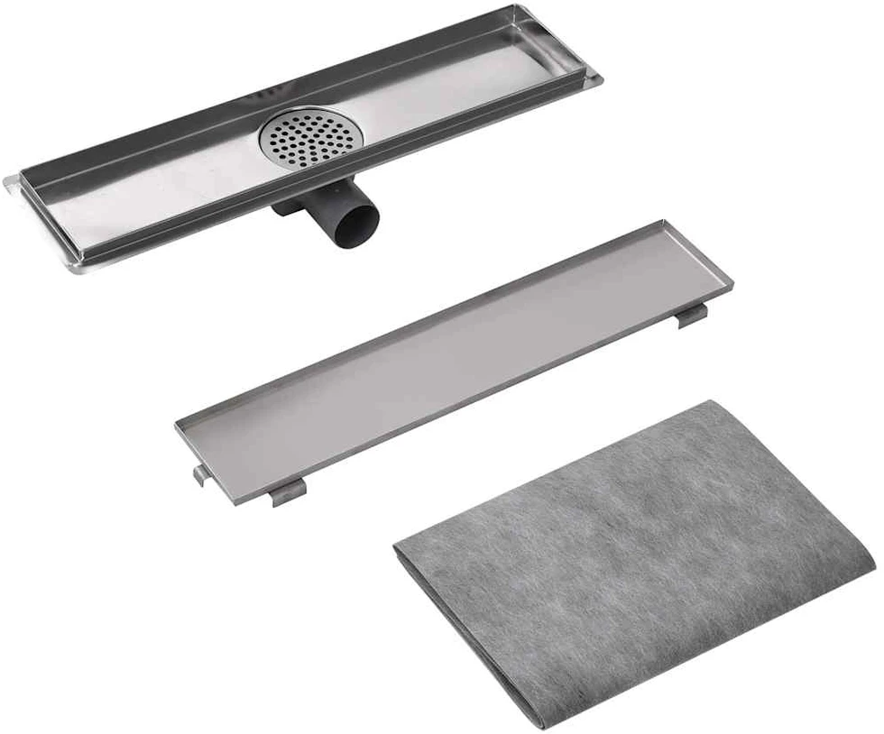pailgas dušo latakas, nerūdijančio plieno, 530x140 mm