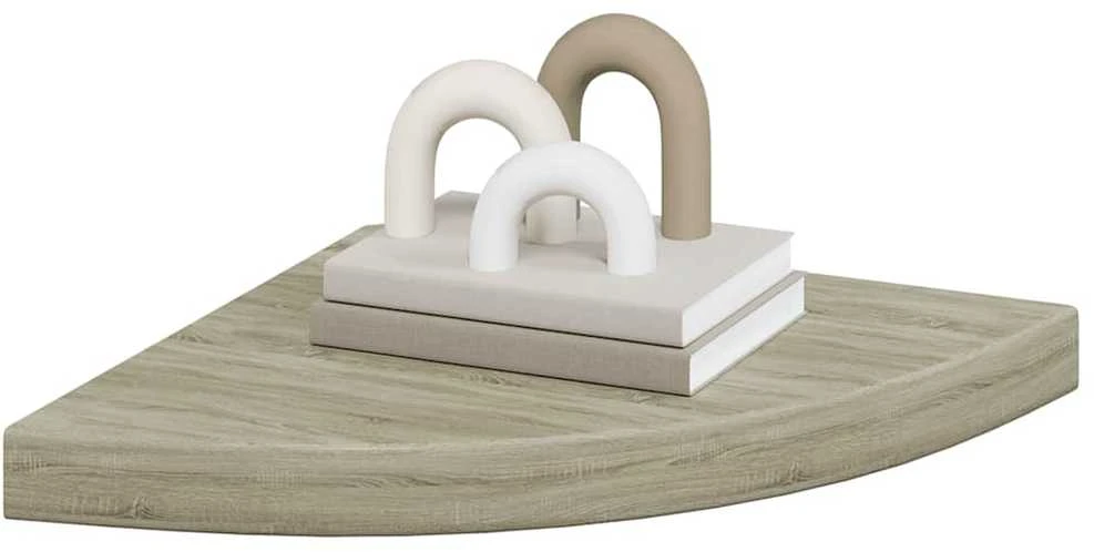 Pakabinama kampinė lentyna, ąžuolo spalvos, 35x35x3,8cm, MDF