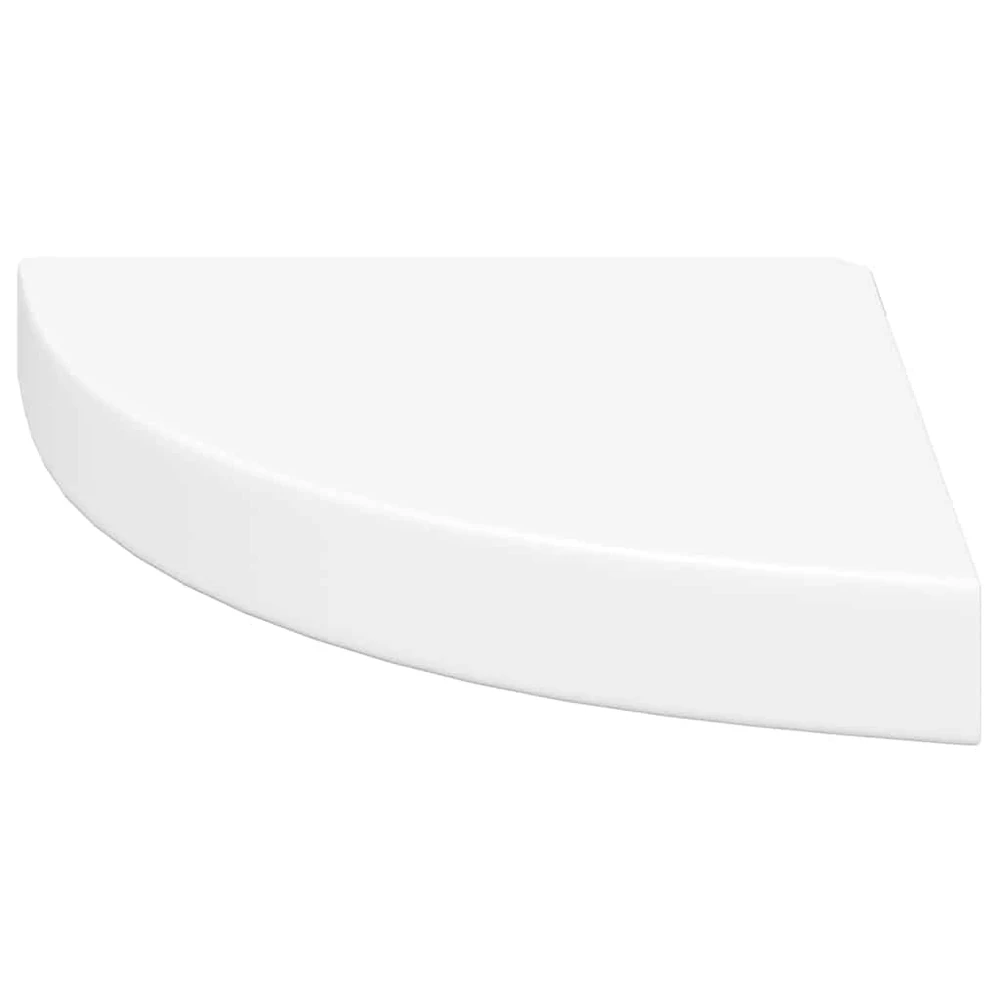 Pakabinama kampinė lentyna, baltos spalvos, 25x25x3,8cm, MDF