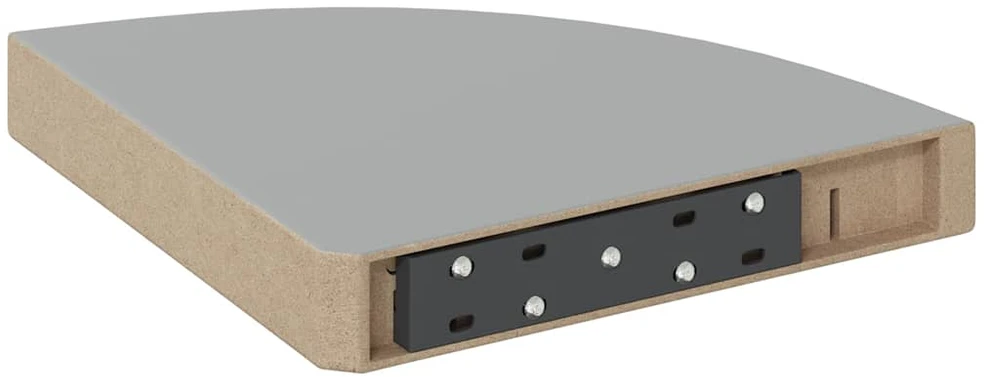 Pakabinama kampinė lentyna, pilka, 25x25x3,8cm, MDF, blizgi