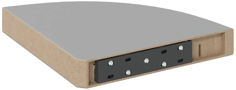 Pakabinama kampinė lentyna, pilkos spalvos, 25x25x3,8cm, MDF