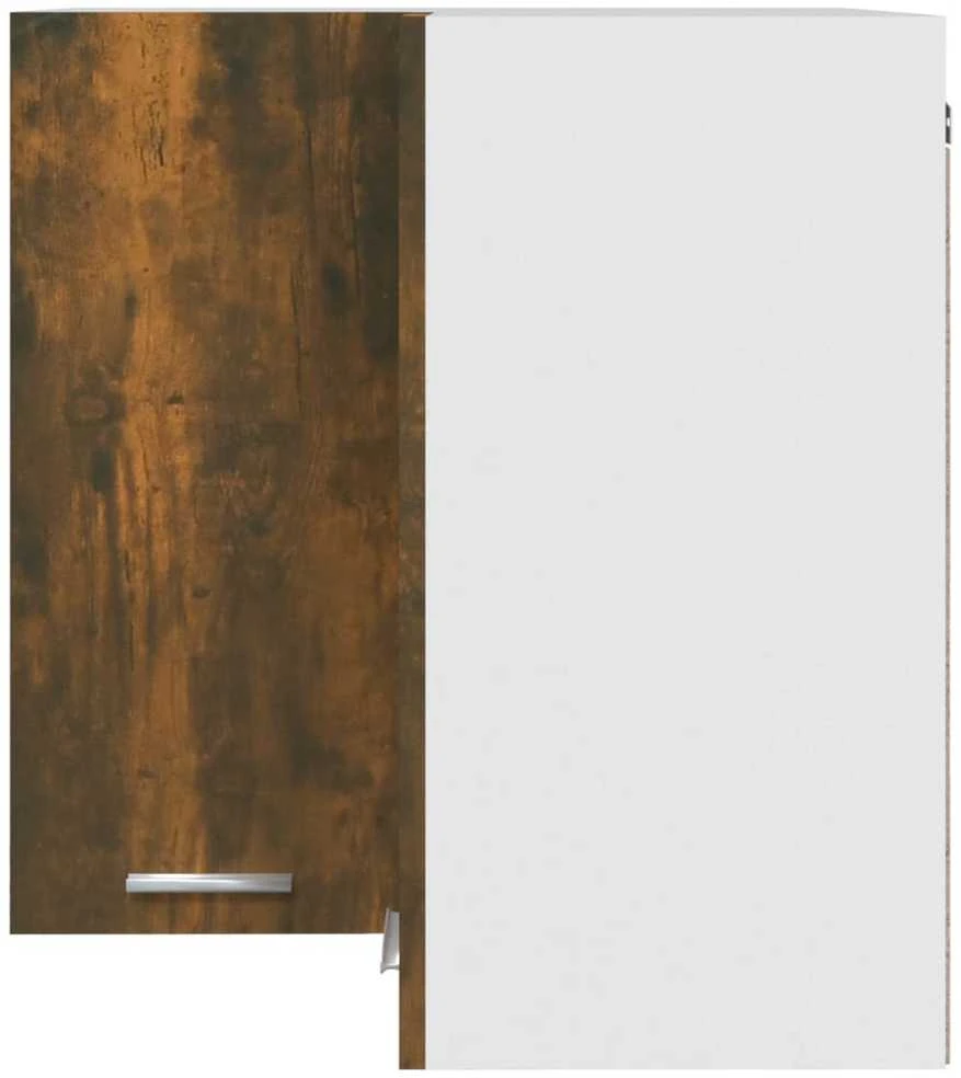 Pakabinama kampinė spintelė, ąžuolo, 57x57x60cm, mediena
