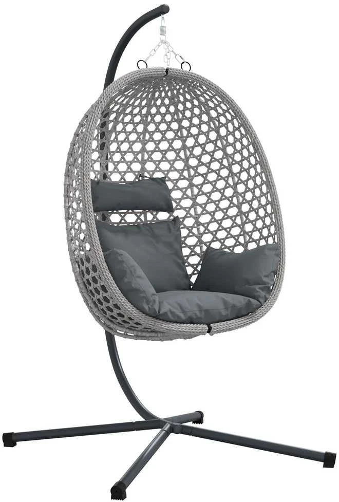 Kabantis kiaušinis poliratanas 104 x 100 x 191 cm