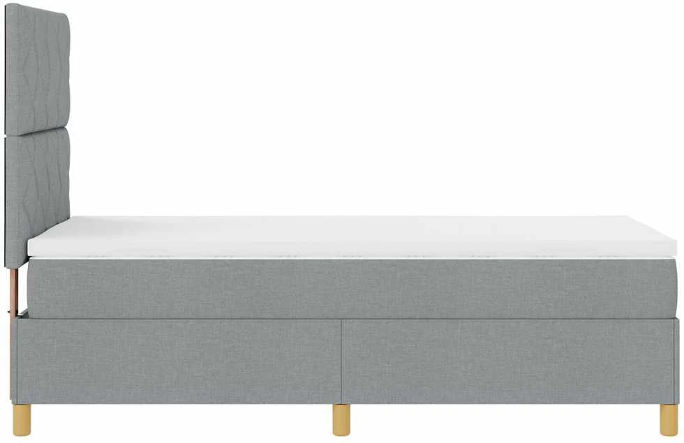 Kiemas lova su galvūgalio Šviesiai pilka 100 x 200 cm audinys