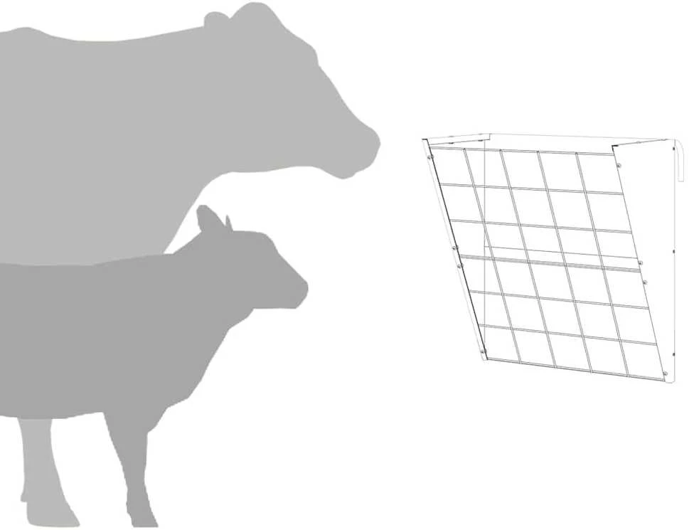 Pakabinama šiaudų šėrykla Juoda 61 x 33 x 66 cm 5kg
