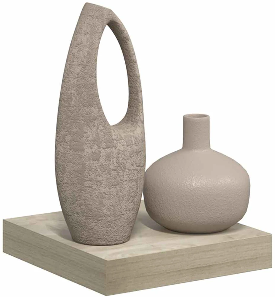 Pakabinama sieninė lentyna, ąžuolo spalvos, 23x23,5x3,8cm, MDF