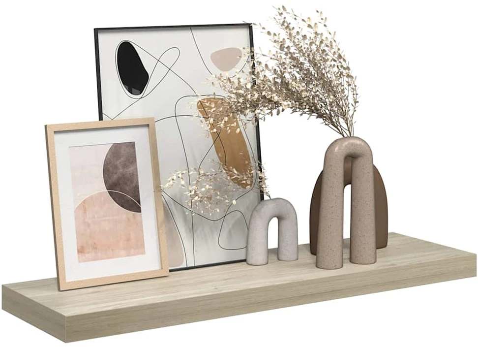 Pakabinama sieninė lentyna, ąžuolo spalvos, 80x23,5x3,8cm, MDF